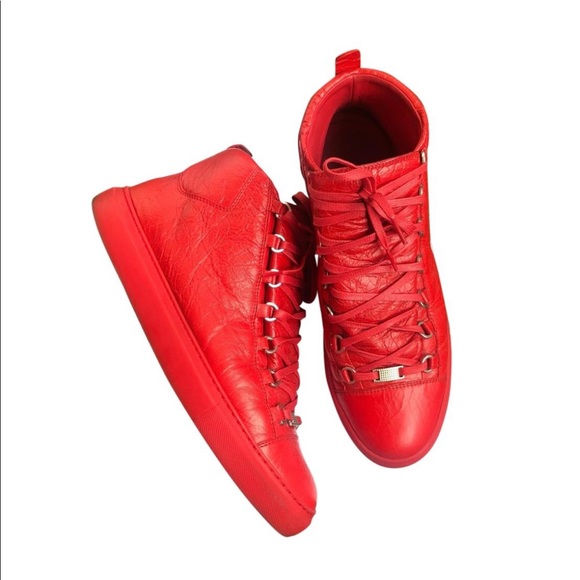 balenciaga all red shoes